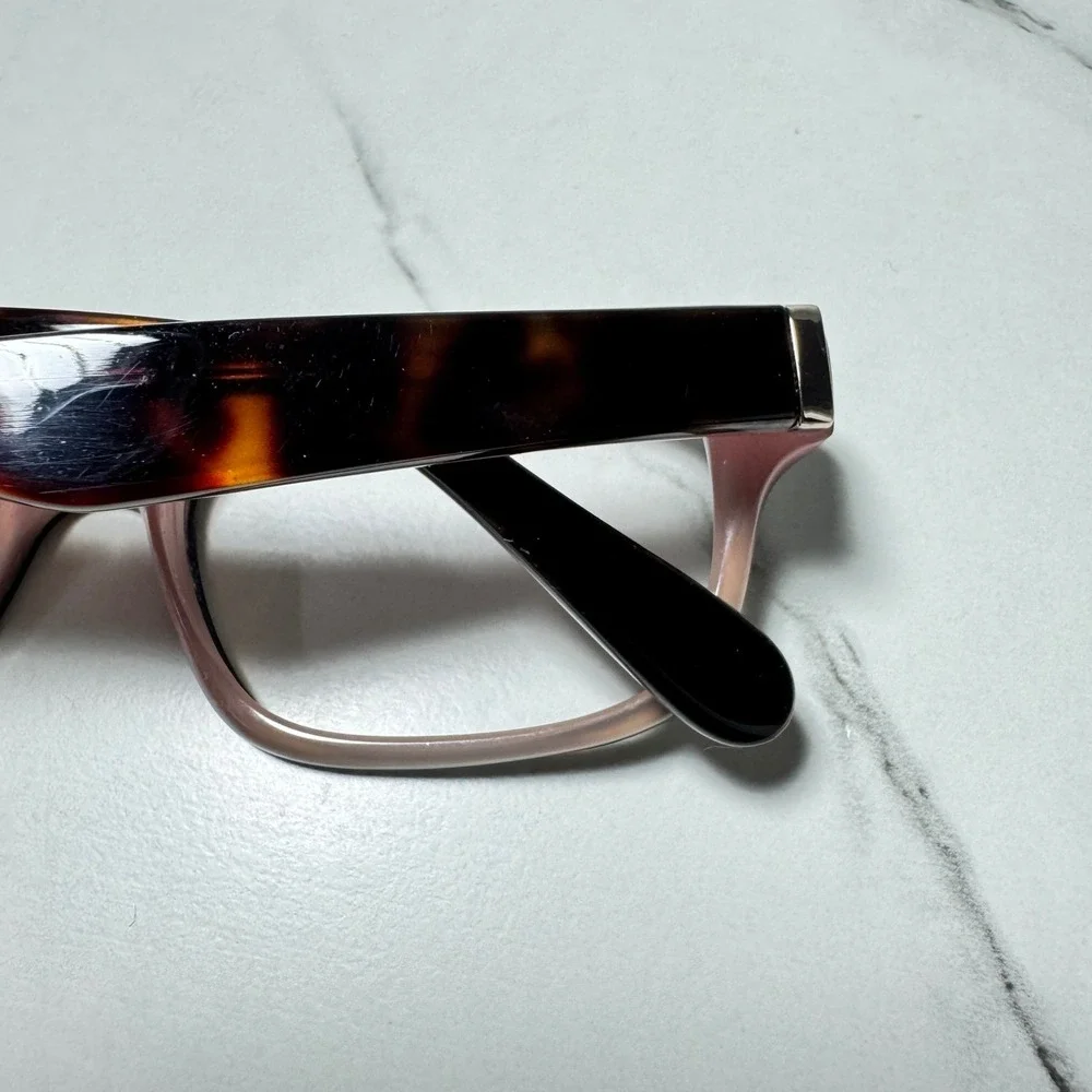 Nine West NW151 0JVR Tortoise Pink Rectangular Eyeglass‎ Frames 51-16-125 Womens